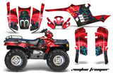 ATV Graphics Kit Decal Wrap For Polaris Sportsman 400 500 1995-2004 ZOMBIE RED