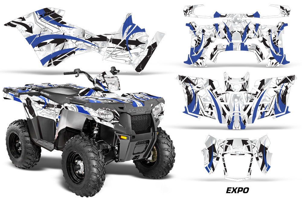 ATV Graphics Kit Decal Quad Wrap For Polaris Sportsman 570 2014-2017 EXPO BLUE-atv motorcycle utv parts accessories gear helmets jackets gloves pantsAll Terrain Depot