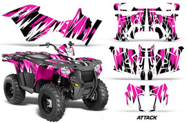 ATV Graphics Kit Decal Quad Wrap For Polaris Sportsman 570 2014-2017 ATTACK PINK-atv motorcycle utv parts accessories gear helmets jackets gloves pantsAll Terrain Depot