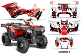 ATV Graphics Kit Decal Quad Wrap For Polaris Sportsman 570 2014-2017 CARBONX RED
