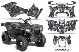 ATV Graphics Kit Decal Quad Wrap For Polaris Sportsman 570 2014-2017 CAMOPLATE BLACK-atv motorcycle utv parts accessories gear helmets jackets gloves pantsAll Terrain Depot