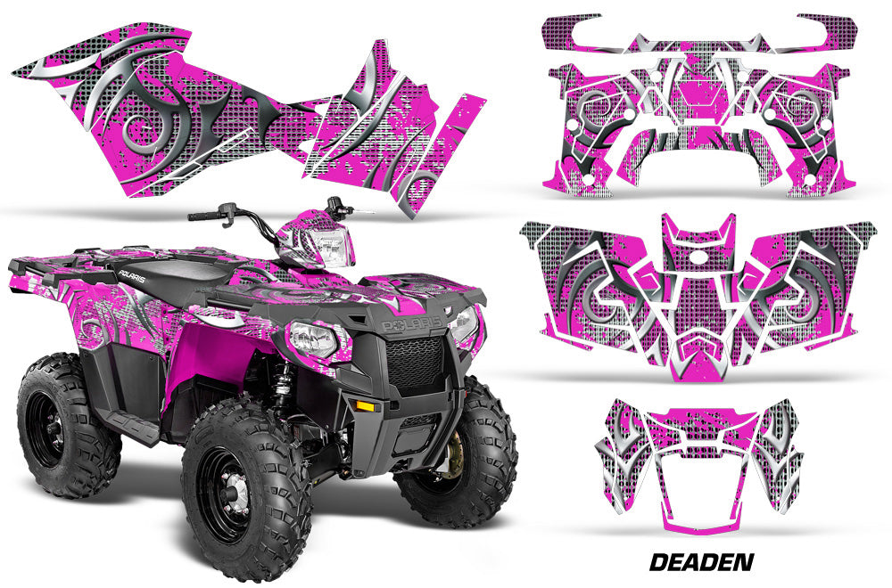 ATV Graphics Kit Decal Quad Wrap For Polaris Sportsman 570 2014-2017 DEADEN PINK-atv motorcycle utv parts accessories gear helmets jackets gloves pantsAll Terrain Depot