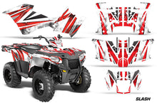 Load image into Gallery viewer, ATV Graphics Kit Decal Quad Wrap For Polaris Sportsman 570 2014-2017 SLASH RED WHITE-atv motorcycle utv parts accessories gear helmets jackets gloves pantsAll Terrain Depot