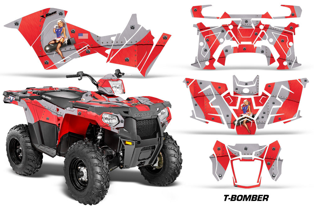 ATV Graphics Kit Decal Quad Wrap For Polaris Sportsman 570 2014-2017 TBOMBER RED-atv motorcycle utv parts accessories gear helmets jackets gloves pantsAll Terrain Depot