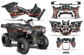 ATV Graphics Kit Decal Quad Wrap For Polaris Sportsman 570 2014-2017 WW2 BOMBER-atv motorcycle utv parts accessories gear helmets jackets gloves pantsAll Terrain Depot