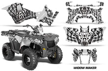 Load image into Gallery viewer, ATV Graphics Kit Decal Quad Wrap For Polaris Sportsman 570 2014-2017 WIDOW BLACK WHITE-atv motorcycle utv parts accessories gear helmets jackets gloves pantsAll Terrain Depot