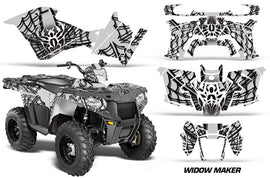 ATV Graphics Kit Decal Quad Wrap For Polaris Sportsman 570 2014-2017 WIDOW BLACK WHITE-atv motorcycle utv parts accessories gear helmets jackets gloves pantsAll Terrain Depot
