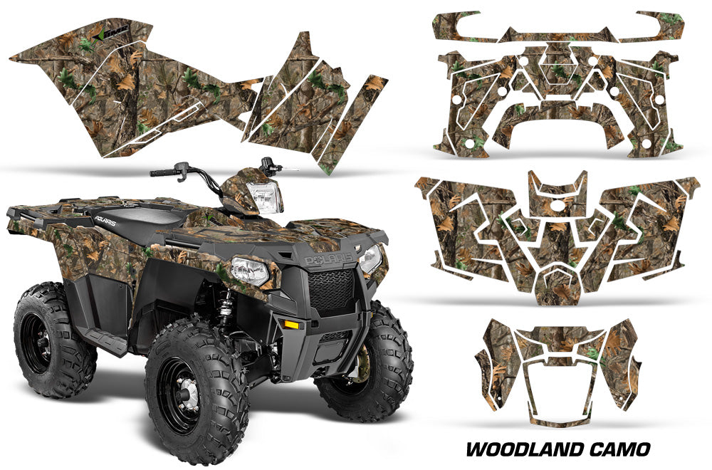 ATV Graphics Kit Decal Quad Wrap For Polaris Sportsman 570 2014-2017 WOODLAND CAMO-atv motorcycle utv parts accessories gear helmets jackets gloves pantsAll Terrain Depot