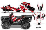 ATV Graphics Kit Decal Sticker Wrap For Polaris Sportsman WV850 2014-2015 ATTACK RED