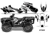 ATV Graphics Kit Decal Sticker Wrap For Polaris Sportsman WV850 2014-2015 ATTACK SILVER