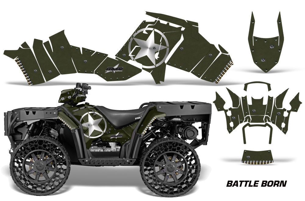 ATV Graphics Kit Decal Sticker Wrap For Polaris Sportsman WV850 2014-2015 BATTLE BORN-atv motorcycle utv parts accessories gear helmets jackets gloves pantsAll Terrain Depot