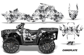 ATV Graphics Kit Decal Sticker Wrap For Polaris Sportsman WV850 2014-2015 CAMOPLATE WHITE-atv motorcycle utv parts accessories gear helmets jackets gloves pantsAll Terrain Depot