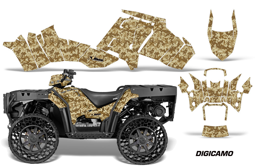 ATV Graphics Kit Decal Sticker Wrap For Polaris Sportsman WV850 2014-2015 DIGICAMO TAN-atv motorcycle utv parts accessories gear helmets jackets gloves pantsAll Terrain Depot