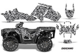 ATV Graphics Kit Decal Sticker Wrap For Polaris Sportsman WV850 2014-2015 DIGICAMO SILVER