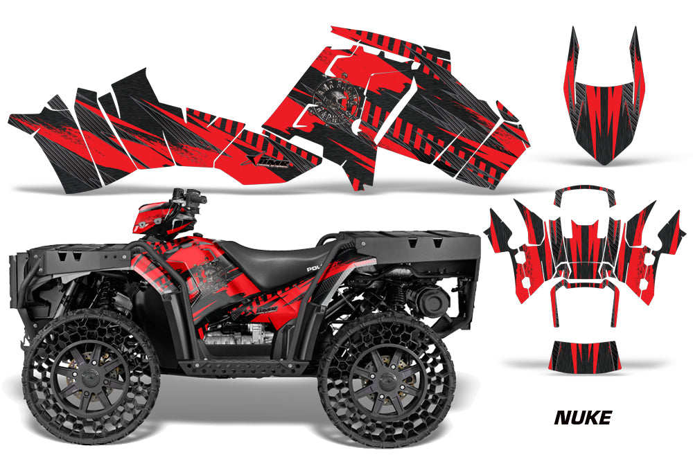 ATV Graphics Kit Decal Sticker Wrap For Polaris Sportsman WV850 2014-2015 NUKE RED-atv motorcycle utv parts accessories gear helmets jackets gloves pantsAll Terrain Depot
