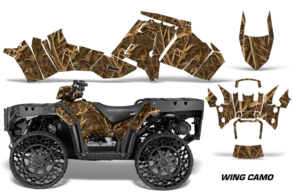 ATV Graphics Kit Decal Sticker Wrap For Polaris Sportsman WV850 2014-2015 WING CAMO-atv motorcycle utv parts accessories gear helmets jackets gloves pantsAll Terrain Depot