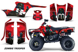 ATV Graphics Kit Decal Sticker Wrap For Polaris Trail Boss 330 2004-2009 ZOMBIE RED