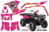 ATV Graphics Kit Decal Sticker Wrap For Polaris Sportsman 500/800 2011-2015 EDHLK PINK