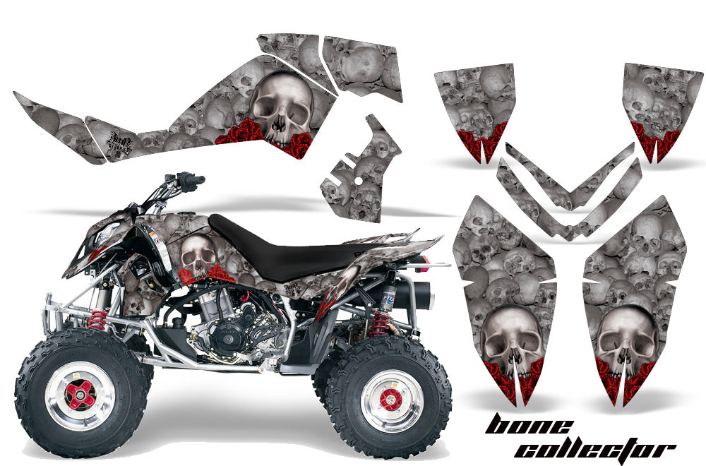 ATV Graphics Kit Quad Decal Wrap For Polaris Outlaw 500 525 2006-2008 BONES SILVER-atv motorcycle utv parts accessories gear helmets jackets gloves pantsAll Terrain Depot