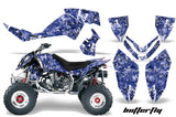 ATV Graphics Kit Quad Decal Wrap For Polaris Outlaw 500 525 2006-2008 BUTTERFLIES WHITE BLUE