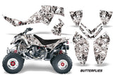 ATV Graphics Kit Quad Decal Wrap For Polaris Outlaw 500 525 2006-2008 BUTTERFLIES BLACK WHITE
