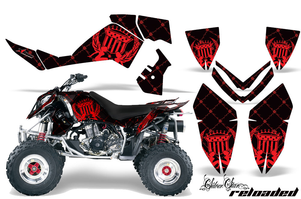 ATV Graphics Kit Quad Decal Wrap For Polaris Outlaw 500 525 2006-2008 RELOADED RED BLACK-atv motorcycle utv parts accessories gear helmets jackets gloves pantsAll Terrain Depot