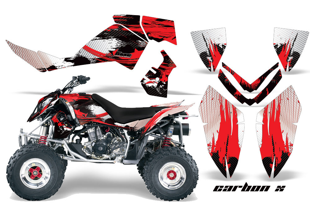 ATV Graphics Kit Quad Decal Wrap For Polaris Outlaw 500 525 2006-2008 CARBONX RED-atv motorcycle utv parts accessories gear helmets jackets gloves pantsAll Terrain Depot
