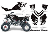 ATV Graphics Kit Quad Decal Wrap For Polaris Outlaw 500 525 2006-2008 DIAMOND FLAMES WHITE BLACK