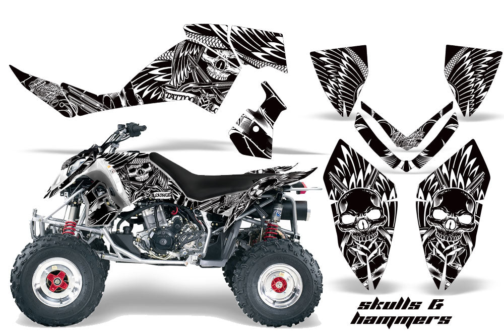 ATV Graphics Kit Quad Decal Wrap For Polaris Outlaw 500 525 2006-2008 HISH WHITE-atv motorcycle utv parts accessories gear helmets jackets gloves pantsAll Terrain Depot