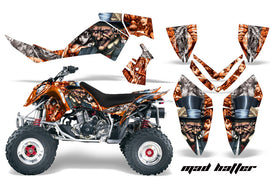 ATV Graphics Kit Quad Decal Wrap For Polaris Outlaw 500 525 2006-2008 HATTER ORANGE SILVER-atv motorcycle utv parts accessories gear helmets jackets gloves pantsAll Terrain Depot