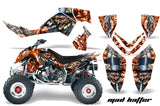ATV Graphics Kit Quad Decal Wrap For Polaris Outlaw 500 525 2006-2008 HATTER ORANGE SILVER