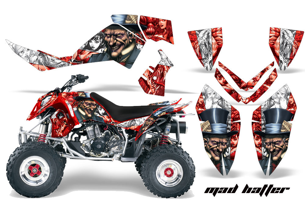ATV Graphics Kit Quad Decal Wrap For Polaris Outlaw 500 525 2006-2008 HATTER RED WHITE-atv motorcycle utv parts accessories gear helmets jackets gloves pantsAll Terrain Depot