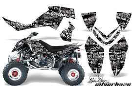 ATV Graphics Kit Quad Decal Wrap For Polaris Outlaw 500 525 2006-2008 SSSH WHITE BLACK-atv motorcycle utv parts accessories gear helmets jackets gloves pantsAll Terrain Depot