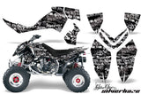 ATV Graphics Kit Quad Decal Wrap For Polaris Outlaw 500 525 2006-2008 SSSH WHITE BLACK