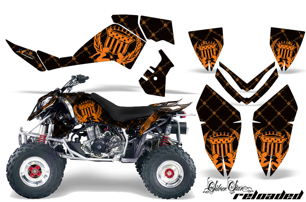 ATV Graphics Kit Quad Decal Wrap For Polaris Outlaw 500 525 2006-2008 RELOADED ORANGE BLACK-atv motorcycle utv parts accessories gear helmets jackets gloves pantsAll Terrain Depot