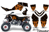 ATV Graphics Kit Quad Decal Wrap For Polaris Outlaw 500 525 2006-2008 RELOADED ORANGE BLACK