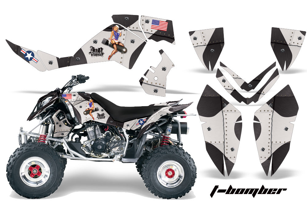 ATV Graphics Kit Quad Decal Wrap For Polaris Outlaw 500 525 2006-2008 TBOMBER BLACK-atv motorcycle utv parts accessories gear helmets jackets gloves pantsAll Terrain Depot