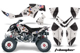 ATV Graphics Kit Quad Decal Wrap For Polaris Outlaw 500 525 2006-2008 TBOMBER BLACK