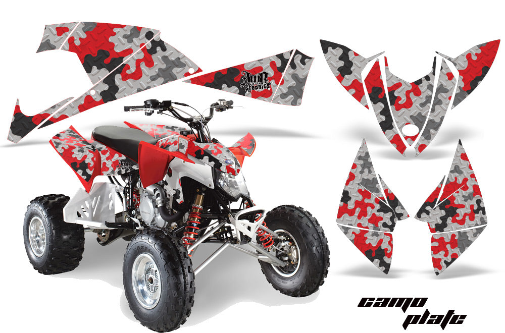 ATV Decal Graphic Kit Quad Wrap For Polaris Outlaw 450 525 2009-2012 CAMOPLATE RED-atv motorcycle utv parts accessories gear helmets jackets gloves pantsAll Terrain Depot