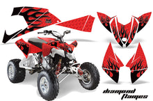 Load image into Gallery viewer, ATV Decal Graphic Kit Quad Wrap For Polaris Outlaw 450 525 2009-2012 DIAMOND FLAMES RED BLACK-atv motorcycle utv parts accessories gear helmets jackets gloves pantsAll Terrain Depot