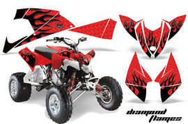 ATV Decal Graphic Kit Quad Wrap For Polaris Outlaw 450 525 2009-2012 DIAMOND FLAMES RED BLACK-atv motorcycle utv parts accessories gear helmets jackets gloves pantsAll Terrain Depot