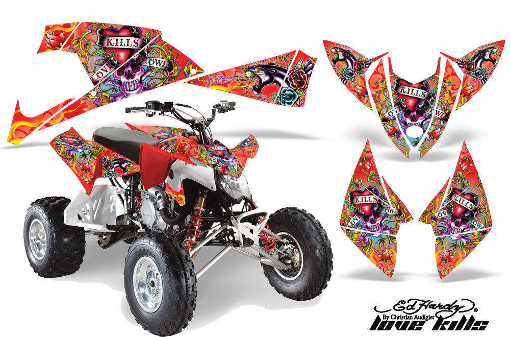 ATV Decal Graphic Kit Quad Wrap For Polaris Outlaw 450 525 2009-2012 EDHLK RED-atv motorcycle utv parts accessories gear helmets jackets gloves pantsAll Terrain Depot