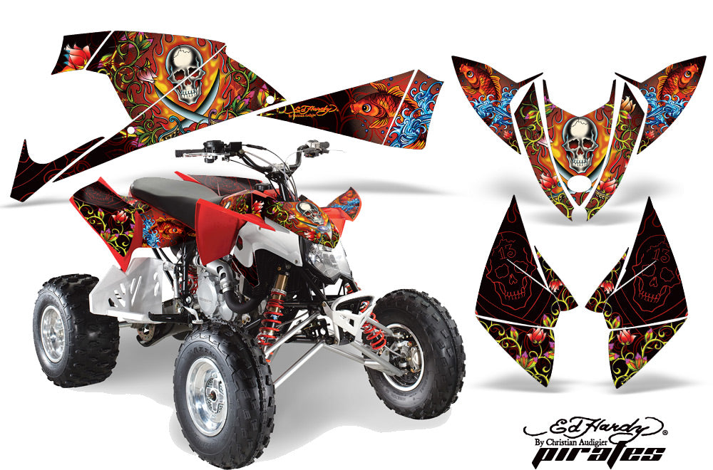 ATV Decal Graphic Kit Quad Wrap For Polaris Outlaw 450 525 2009-2012 EDHP RED-atv motorcycle utv parts accessories gear helmets jackets gloves pantsAll Terrain Depot