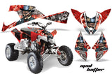 ATV Decal Graphic Kit Quad Wrap For Polaris Outlaw 450 525 2009-2012 HATTER SILVER RED