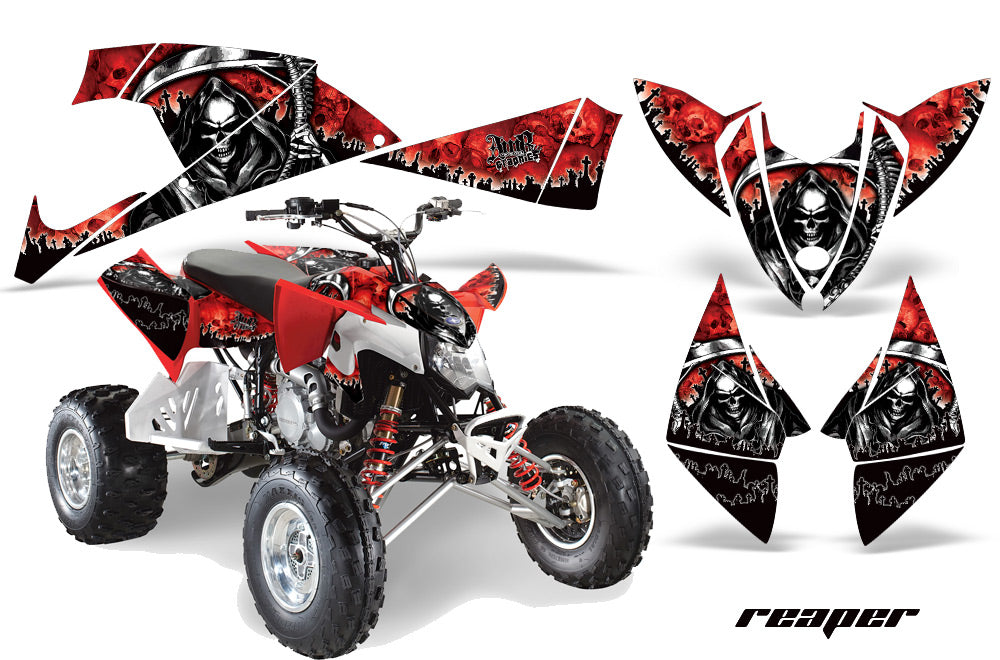 ATV Decal Graphic Kit Quad Wrap For Polaris Outlaw 450 525 2009-2012 REAPER RED-atv motorcycle utv parts accessories gear helmets jackets gloves pantsAll Terrain Depot