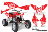 ATV Decal Graphic Kit Quad Wrap For Polaris Outlaw 450 525 2009-2012 RELOADED WHITE RED