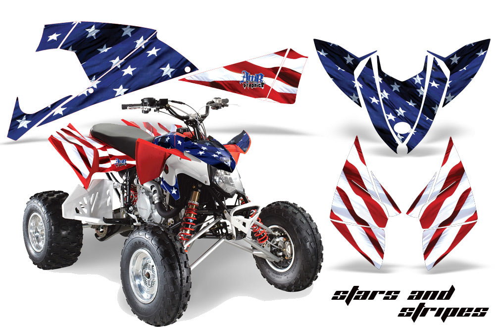 ATV Decal Graphic Kit Quad Wrap For Polaris Outlaw 450 525 2009-2012 USA FLAG-atv motorcycle utv parts accessories gear helmets jackets gloves pantsAll Terrain Depot