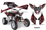 ATV Decal Graphic Kit Quad Wrap For Polaris Outlaw 450 525 2009-2012 TOXIC BLACK RED