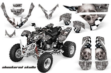 Load image into Gallery viewer, ATV Graphics Kit Quad Decal Wrap For Polaris Predator 500 2003-2007 CHECKERED SKULL SILVER-atv motorcycle utv parts accessories gear helmets jackets gloves pantsAll Terrain Depot