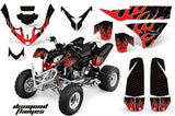 ATV Graphics Kit Quad Decal Wrap For Polaris Predator 500 2003-2007 DIAMOND FLAMES RED BLACK